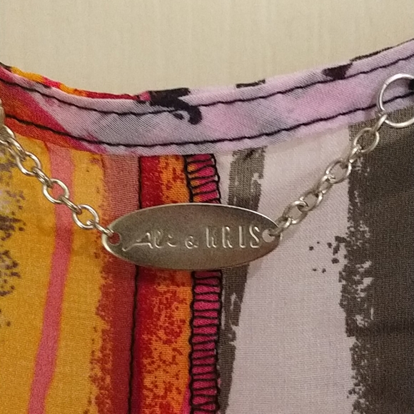 Colorful animal print sheer blouse - Picture 5 of 7